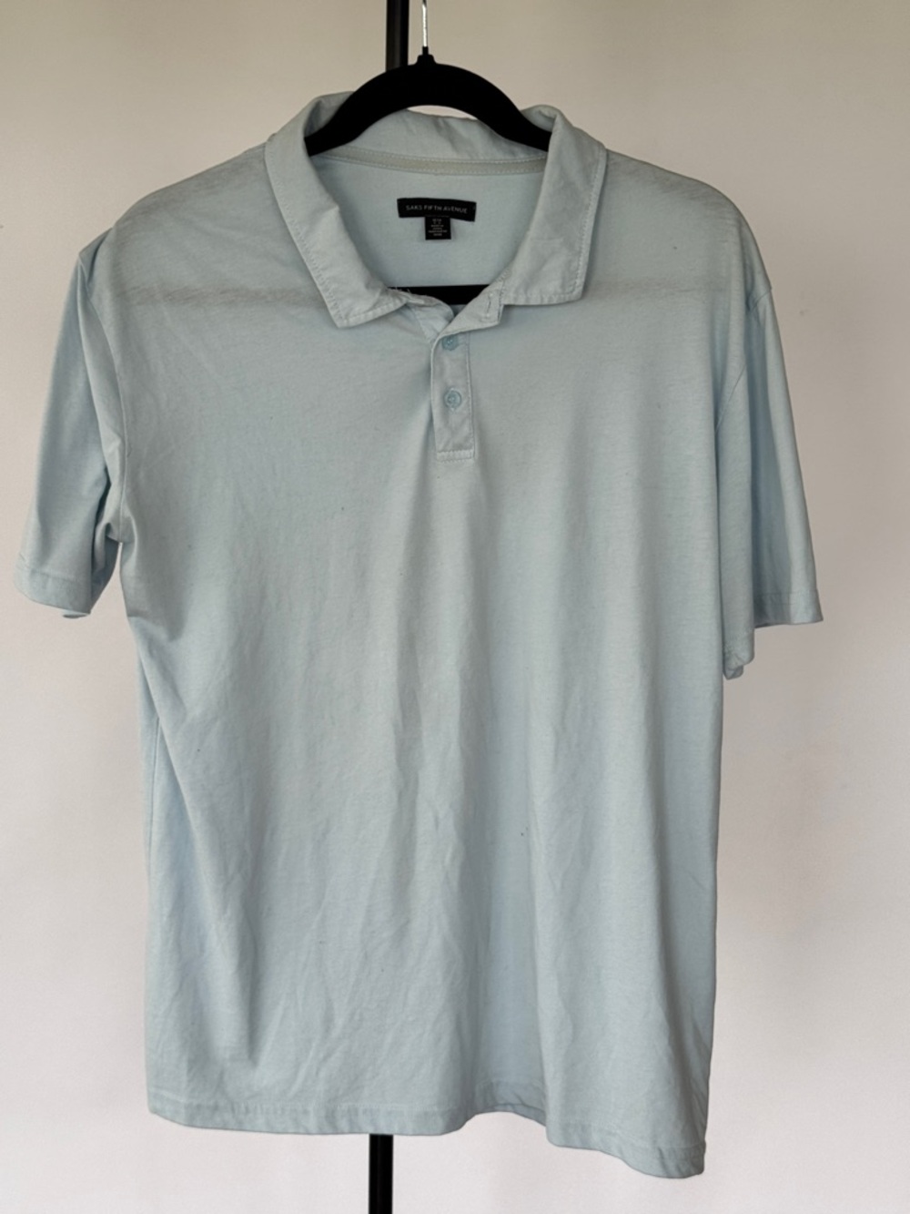 Saks Fifth Avenue Pale Blue Men's Polo